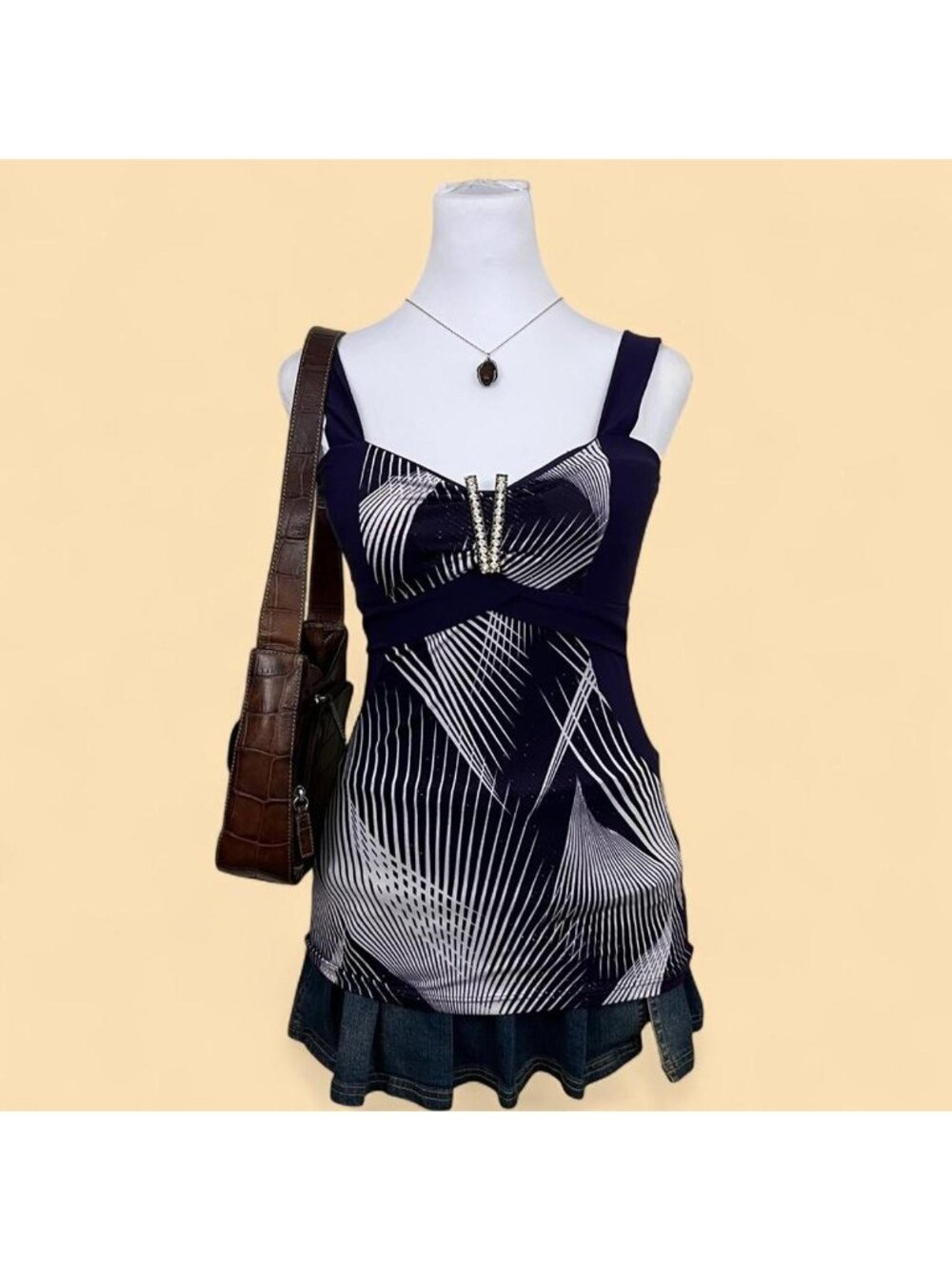 y2k purple white glitter mcbling emo grunge going out cami tank top